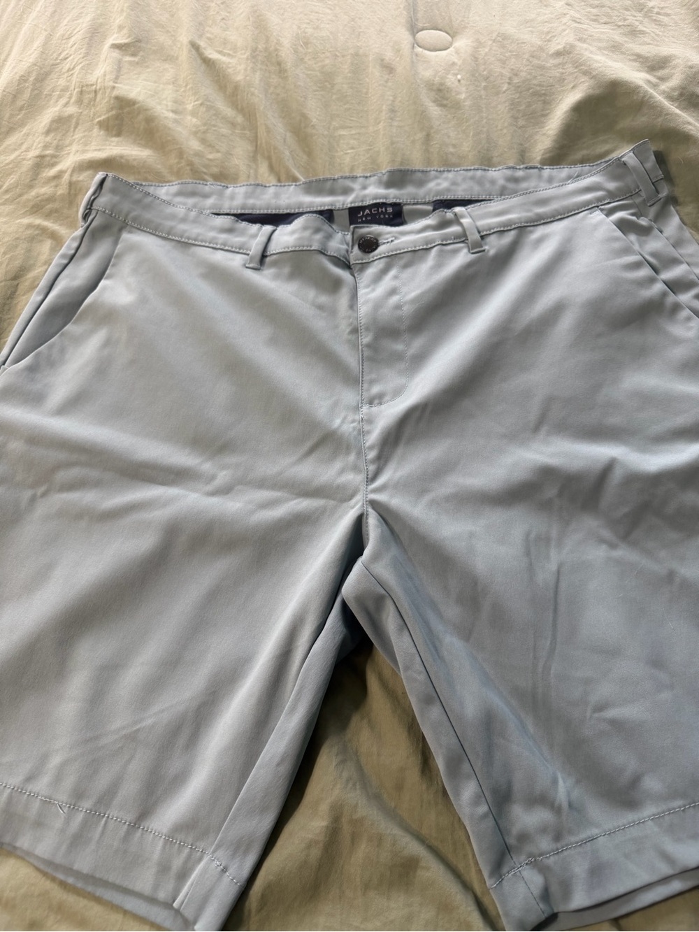 Jachs Light Blue Performance Flat-Front Men's Shorts
